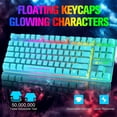 thumbnail image 2 of ZIYOULANG Wireless Gaming Keyboard and Mouse Combo with 87 Key Rainbow LED Backlight Rechargeable 3800mAh Battery Mechanical Feel Ergonomic Waterproof RGB Mute Mice for Computer PC Mac PS4 Gamer-Blue, 2 of 7