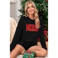 thumbnail image 4 of Corded MERRY Long Sleeve Top and Shorts Pajama Set, 4 of 10