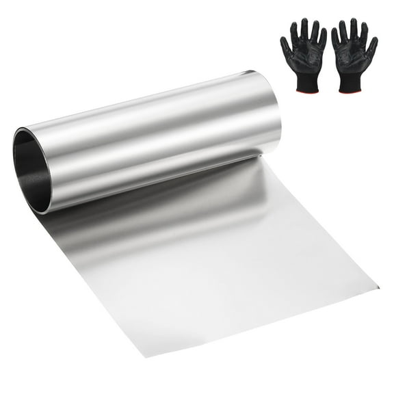 Uxcell Stainless Steel Roll Metal Flashing Foil Plate, 0.1 x 150 x 1000mm for DIY Crafts Electrical Repair (1 Pack, Silver)