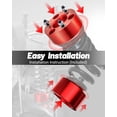 thumbnail image 4 of 3" Front and 2" Rear Leveling Lift Kit Compatible with 2006-2024 Ram 1500 (4WD Only), 2005-2011 Dakota (2WD Only), 3 inch Front and 2 inch Rear Suspension Forged Strut Spacers Red, 4 of 6