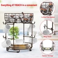 thumbnail image 6 of Fuleadture Mug Tree with Storage BasketMultifunctional Coffee Mug Holder,Fuleadture Mug Tree in home 12 Mug Capacity,(Bronze), 6 of 7