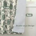 thumbnail image 2 of DriftAway Linen Floral Paisley Loden Green Blackout Curtains for Living Room Bedroom 72 Inch Length 2 Panels Lined Back Tab Rod Pocket Window Drapes Thermal Farmhouse Country Jacobean Curtains, 2 of 8