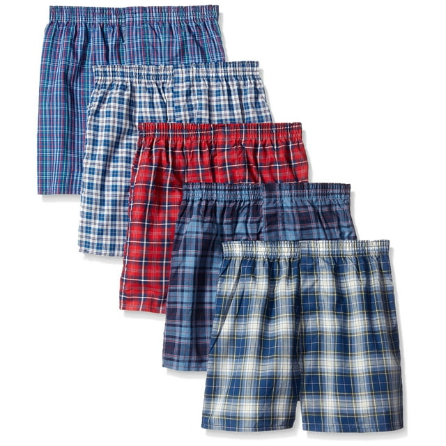 Fruit of the Loom Boy's 5-pack Woven Boxer's - Walmart.com