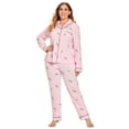 thumbnail image 4 of MintLimit Women's Floral Pajamas Set Long Sleeve Sleepwear Two-Piece Pj Sets Button-Down Nightwear Loungewear, 4 of 6
