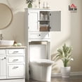 thumbnail image 2 of HOMCOM Over Toilet Storage Cabinet with Drawer Bathroom Space Saver White, 2 of 10