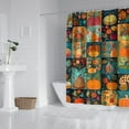 thumbnail image 2 of Fall Maple Leaves Pumpkins Shower Curtain,Reusable Bathtub Curtains with Hooks Basic Polyester Fabric Curtains for Thanksgiving Day Fall Party Home Decor, 2 of 5