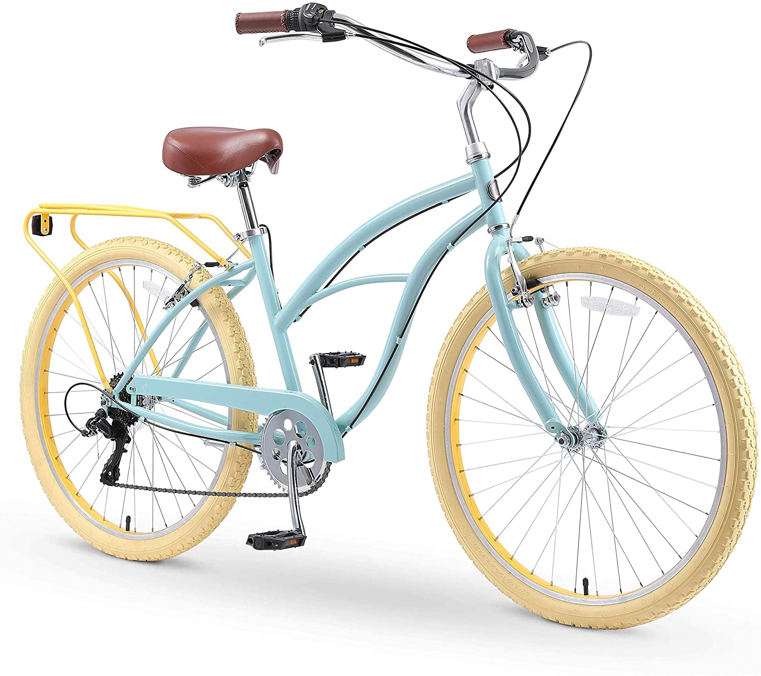 sixthreezero Around the Block Women's 7Speed New Beach Cruiser Bicycle