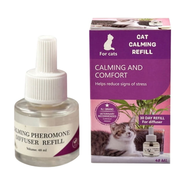 Las feromonas para gatos de 48 ml evitan que los gatos se rasquen y orinen. Cat Pheromones Agente calmante emocional antiestrés para gatos.