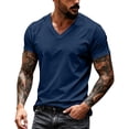thumbnail image 6 of LWavelet V Neck Mens T-Shirts Short Sleeve Summer Comfort Shirts for Men Classic Casual Summer Basic Tee Shirt, 6 of 6
