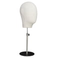thumbnail image 1 of Maniquí de salón de pelucas de salón de maniquí con cabeza cubierta práctica y modelo de cabezal de peinado con orificio 21 " 53x24cm 145cm 46-62cm, 1 of 8
