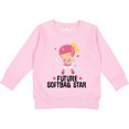 thumbnail image 2 of Inktastic Future Softball Star Girl Toddler Sweatshirt, 2 of 4