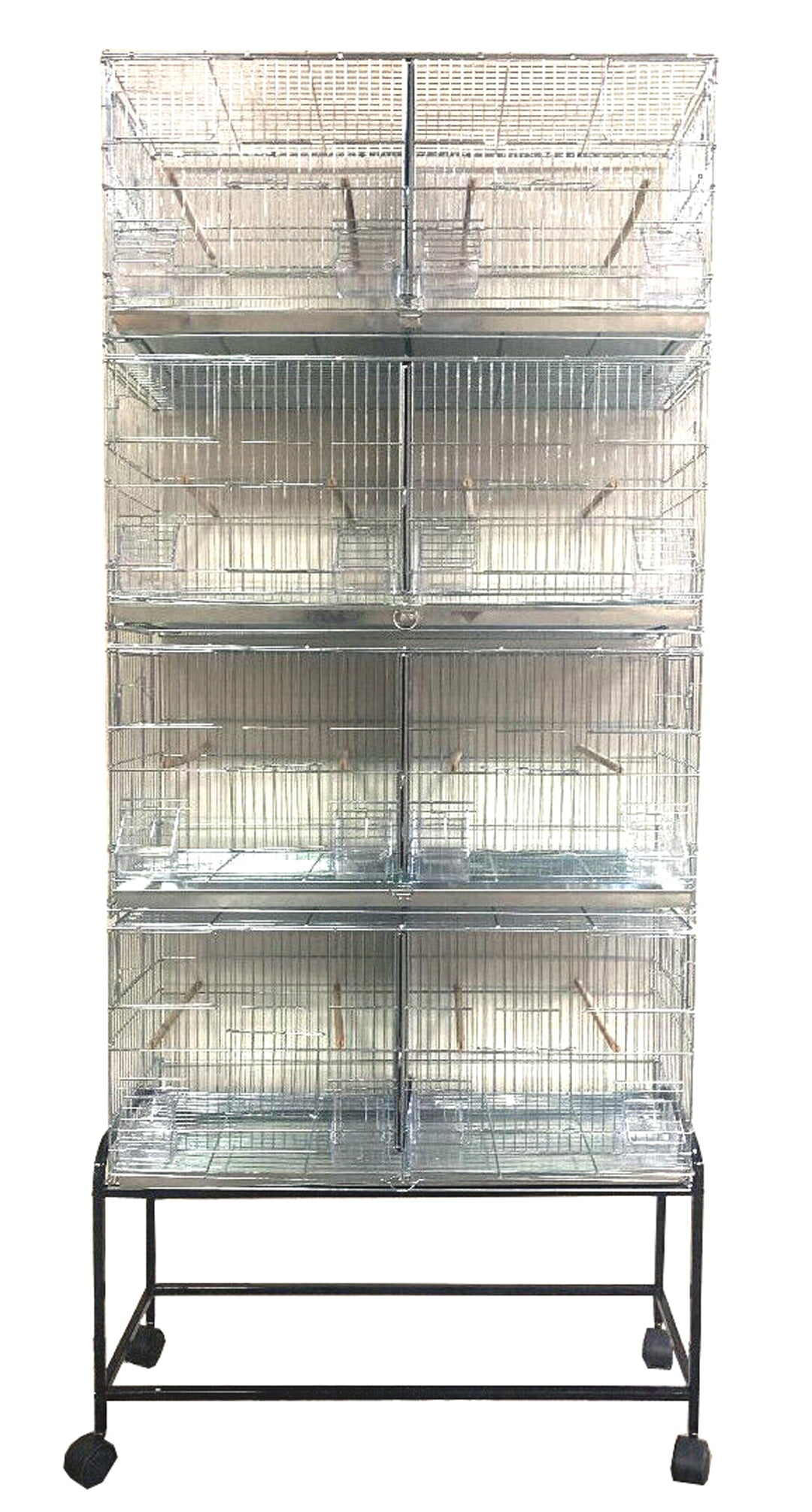 LOT of 4 LARGE Galvanized Plated Stackable Double Breeding Breeder