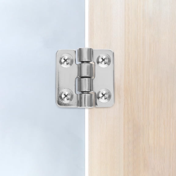 Milisten Plated Silver Iron Door Hinges Sturdy Smooth Silent Operation for Easy Installation 2Pcs