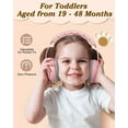 thumbnail image 4 of Wiher 2-in-1 Baby Ear Muffs Noise Protection, Adjustable Baby Headphones with Stretchy Band, Noise Cancelling Headphones for Baby & Toddler up to 4 Years, Baby Airplane Essentials/Outdoor Pink, 4 of 8