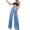 Sky Blue, variant on Womens Sequin Flare Pants Sparkly Glitter High Waisted Wide Leg Trousers Elastic Loose Night Out Shiny Pants (XL, Silver)