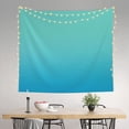 thumbnail image 2 of Pofeuu Teal Turquoise Print Wall Tapestry Decoration Wall Hanging Tapestry 60 x 51 Inch, 2 of 6
