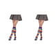 thumbnail image 2 of Calcetines a rayas hasta la rodilla Minnieouse 1 par arcoiris corazón único cómodos cálidos medias de moda Type10 NO10, 2 of 6
