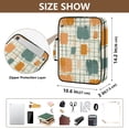 thumbnail image 3 of Haosy Accordion File Organizer Zipper Binder 500 Sheet 6-Tab Expanding File Folder Multi-Pocket 1.2 Inch 3 Ring Orange Green on Cream Squares, 3 of 7