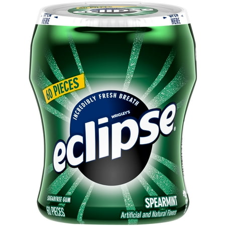 Eclipse Spearmint Sugar Free Chewing Gum Bulk pack - 60 Pieces Bottle