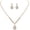 Gold, variant on Bride Crystal Necklace Earrings Set Bridal Wedding Jewelry Sets Rhinestone Choker Necklace Prom Costume Jewelry Set for Women and Brides