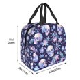 thumbnail image 3 of Sikiie Skull flower white blue Lunch Bag for Women & Men Adult Insulated Lunch Box, Food Lunch Containers Lunch Tote Bags for Work, Travel, Outdoor, 3 of 8