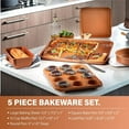 thumbnail image 4 of Gotham Steel Hammered 20 Pc Ceramic Cookware Set Nonstick, Induction Pots and Pans Set, Non Toxic Cookware Sets, Oven & Dishwasher Safe, Copper, 4 of 9