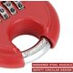 thumbnail image 2 of Candado de combinación resistente para exteriores, color rojo, de 1 pieza, candado de disco impermeable con combinación, candado de seguridad redondo de 4 dígitos para valla de garaje Sailing Electrónica, 2 of 5