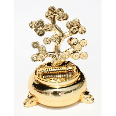 Money Fortune Coin Dancing Tree / Plant Flip Flap For GREAT Wealth Feng Shui, (Best Plant For Office Desk Feng Shui)