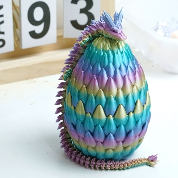 3D Printed Crystal Dragon Egg Models,Flexible Animal Lacertid Figurines,Home Office Decor,Stress Relief,Fidget Restlessness,Surprise Fantasy Gifts