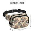 thumbnail image 4 of Balery Floral With Birds Mochila Cinturón para Mujeres y Hombres, Bolsa de Cintura Impermeable de Doble Capa con Correa, 4 of 9