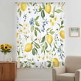 thumbnail image 3 of Summer Lemon Sheer Curtains 54 Inches Long, Yellow Botanical Spring Floral Blue Light Filering Curtains, Breathable Simi Curtain Privacy Drapes for Kitchen Bathroom Nursery Small Window Treatment, 3 of 9