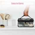 thumbnail image 5 of Unique Bargains 2pcs Clear Makeup Bags Waterproof Cosmetic Bags for Travel Zipper Makeup Pouch for Women Black, 5 of 7