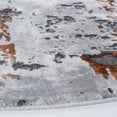 thumbnail image 3 of SAFAVIEH Craft Constantine Abstract Area Rug, Grey/Orange, 5'3" x 5'3" Round, 3 of 8
