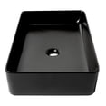 thumbnail image 4 of Pemberly Row Black Matte 24" Modern Rectangular Above Mount Ceramic Sink, 4 of 5