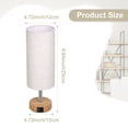 thumbnail image 4 of Neoglint 2 Packs Fabric Bedside Table Lamp with Warm White LED Bulb Nightstand Lamp Desk Light Touch Control 3 Levels Dimmable USB A Type-C Charging Ports for Living Room Bedroom Study Room Cafe Shop, 4 of 8