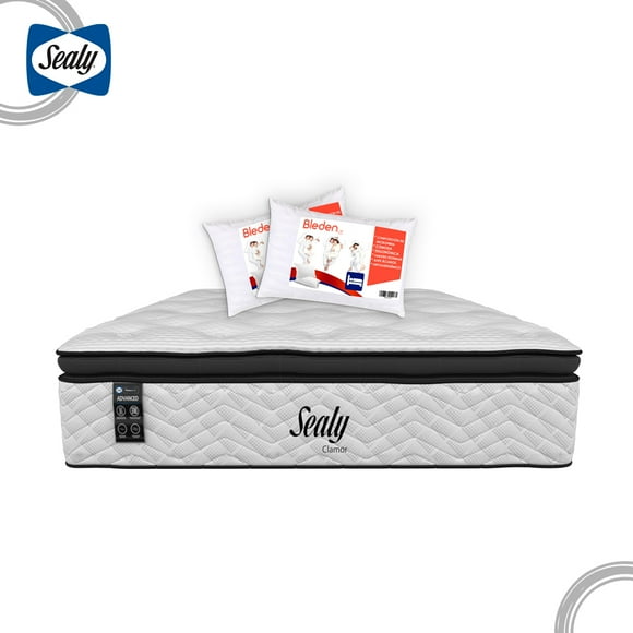 Colchón King Size Clan Grand Confort Sleep + 2 Almohadas Estándar