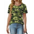thumbnail image 2 of Fantaslook Women Blouses Dressy Casual Summer Short Sleeve Shirts Crew Neck Pleated Tunic Tops, 2 of 8