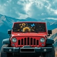 thumbnail image 3 of Uorisanigo Windshield Sun Shade for Jeep Wrangler Rubicon Sahara TJ JK JKU 2 Door & 4 Door Window Sunflower Butterfly Sunvisor Mat, Blocks Sun Rays Heat, Keep Your Car Cooler, 3 of 7