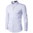 thumbnail image 1 of Chemise à Manches Longues pour Hommes Homme Décontractée Imprimée Col Montant Chemise de Base à Manches Longues Blouse Chemises à Manches Longues pour Hommes, 1 of 3