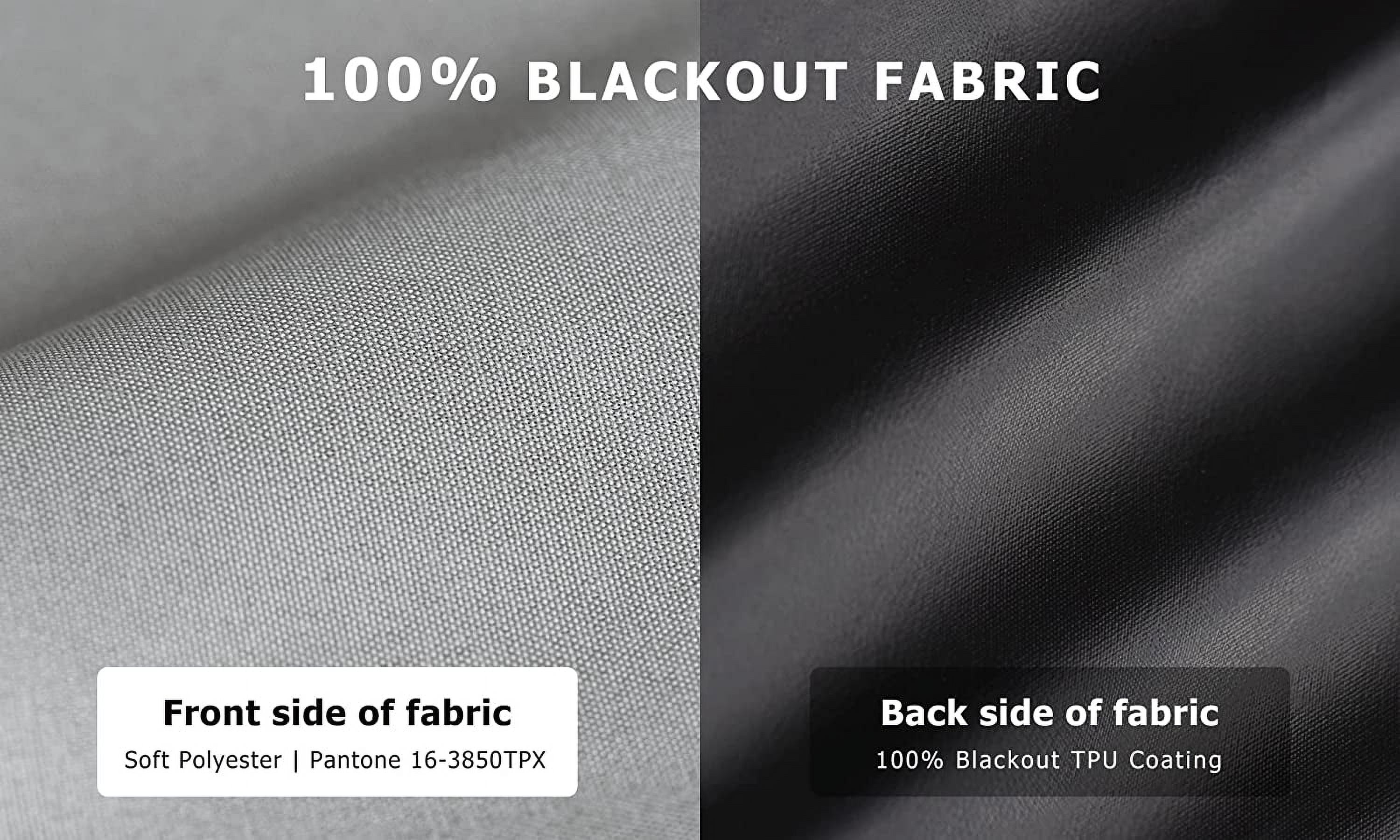 100% Blackout Roller Shades, No Tools No Drill Cordless Blinds for Windows, Thermal Insulated UV Protection Privacy Window Shades for Bedroom (36''W x 72''H, Grey)