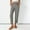 Gray, variant on Womens Capris Elastic High Waisted Linen Pants 2026 Summer Casual Cropped Pants Beach Travel Trousers