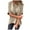 Khaki, variant on Women's T-Shirts Women Solid Color Round Neck Medium Long Sleeve Loose Shirt Blouse for Casual Wear and Everyday Comfort