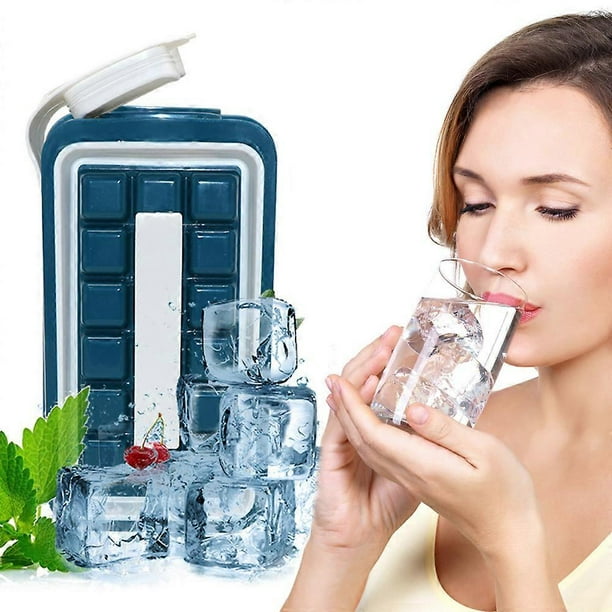 36-grid Food Grade Ice Tray Making Mold Silicone Ice Maker Storage Box Portable Ice Cubes