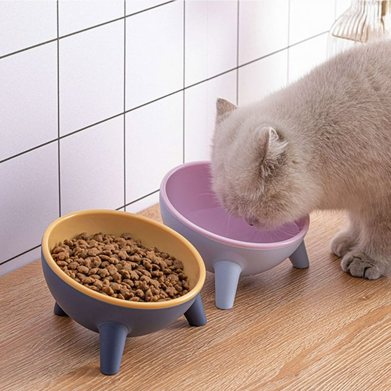 Cat Bowl-Raised Cat Food Bowl ,Elevated Cat Feeder Bowl Stand, Food & Water  Anti Vomiting