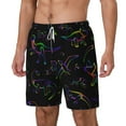 thumbnail image 2 of Gaeub Dinosaur Mens Swim Trunks Stretch Beach Shorts Quick Dry for Men Swim Shorts Swimwear with Pockets- Small, 2 of 9