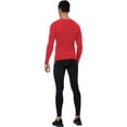 thumbnail image 5 of Active Men's Long Sleeve Compression Shirt with Crew Neck and Stretch Performance Fit - Large, Red, 5 of 6