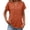 Orange #010, variant on Short Sleeve Tops for Women Solid Color V Neck Tops 2026 Summer Casual Shirts Work Blouses Business Tunic Top Hot Pink M