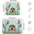thumbnail image 3 of Easter Bunny Tulips Dish Drying Mat Absorbent Washable Protector Drying Pad Pot Mat for Kitchen Counter Sink Table 16 x 18 Inch, 3 of 7