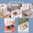 thumbnail image 4 of LAICAIW Clear Plastic Cable Organizer Drawer with Adjustable Compartments and 20pcs of Wire Ties, Large Electronics Cord Management Box, Desk Accessories Storage Case for Office Supplies (Type J), 4 of 7