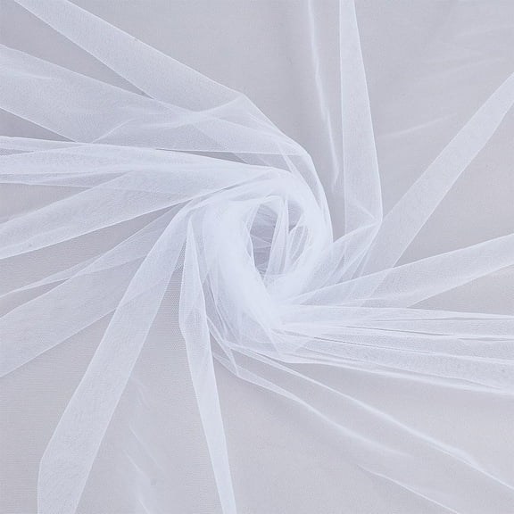 5m/5.5 Yards White Tulle Fabrics 1.6m Wide Chiffon Sheer Crepe Fabric Gauze Mesh Bolt Net Chinlon Tulle
